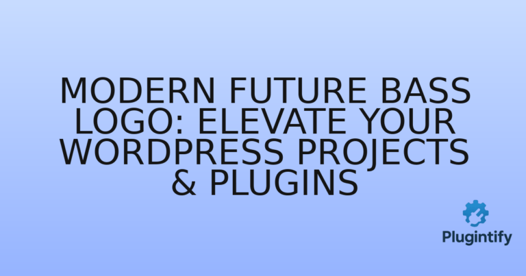 Read more about the article Modern Future Bass Logo: Elevate Your WordPress Projects & Plugins