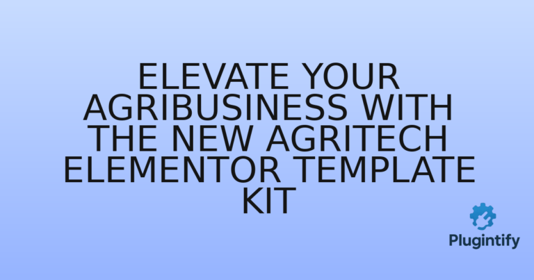 Read more about the article Elevate Your Agribusiness with the New Agritech Elementor Template Kit