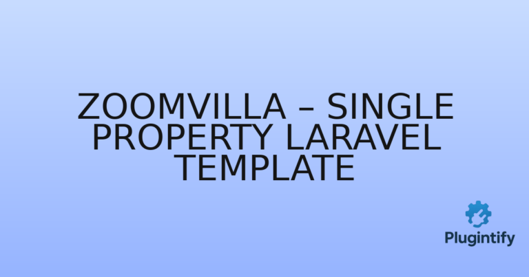 Read more about the article Zoomvilla – Single Property Laravel Template