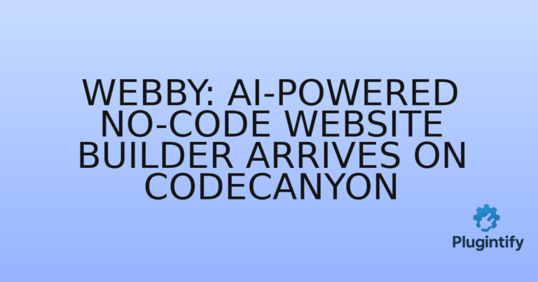 Read more about the article Webby: AI-Powered No-Code Website Builder Arrives on Codecanyon