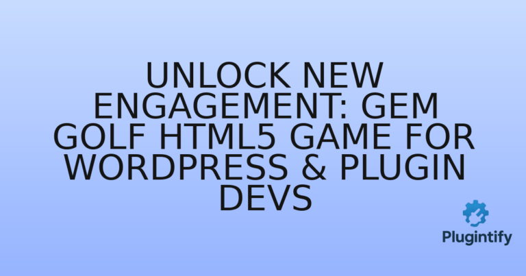 Read more about the article Unlock New Engagement: Gem Golf HTML5 Game for WordPress & Plugin Devs