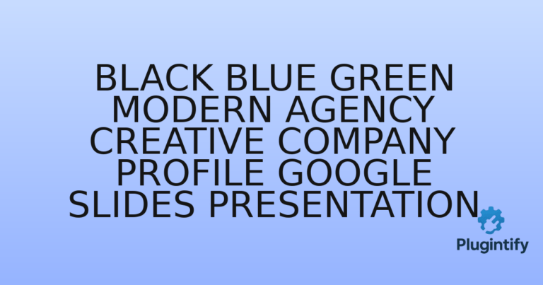 Read more about the article Black Blue Green Modern Agency Creative Company Profile Google Slides Presentation