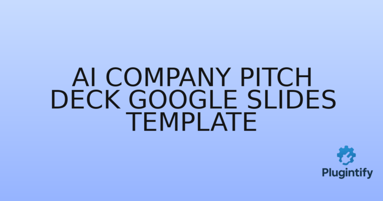 Read more about the article AI Company Pitch Deck Google Slides Template