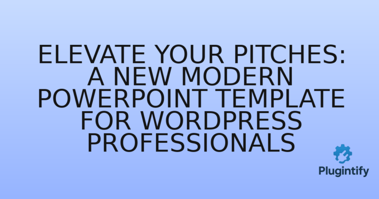 Read more about the article Elevate Your Pitches: A New Modern PowerPoint Template for WordPress Professionals