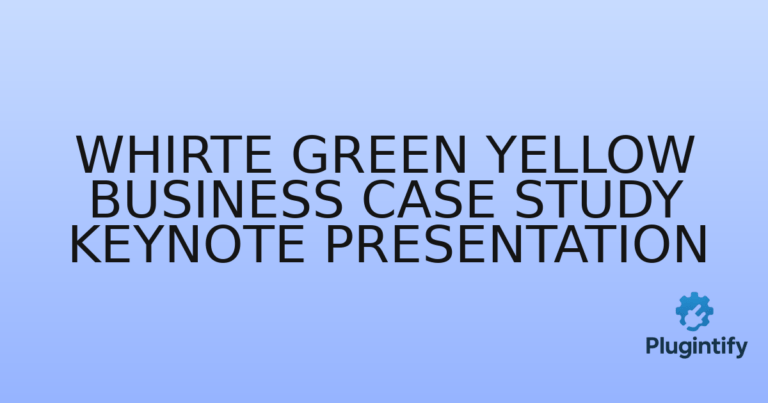 Read more about the article Whirte Green Yellow Business Case Study Keynote Presentation