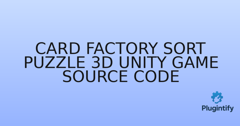 Read more about the article Card Factory Sort Puzzle 3D Unity Game Source Code