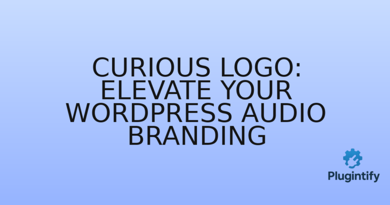 Read more about the article Curious Logo: Elevate Your WordPress Audio Branding