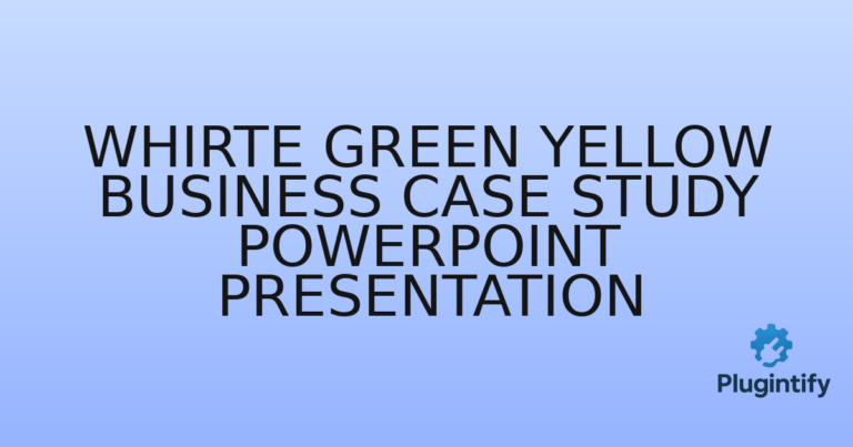 Read more about the article Whirte Green Yellow Business Case Study Powerpoint Presentation
