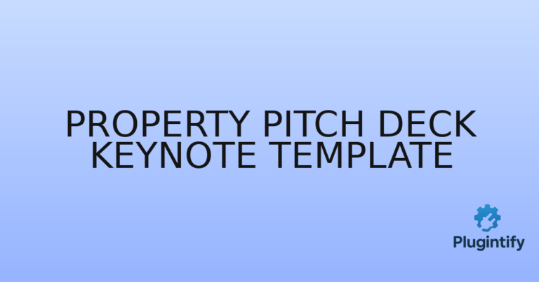 Read more about the article Property Pitch Deck Keynote Template