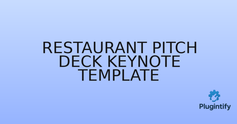 Read more about the article Restaurant Pitch Deck Keynote Template