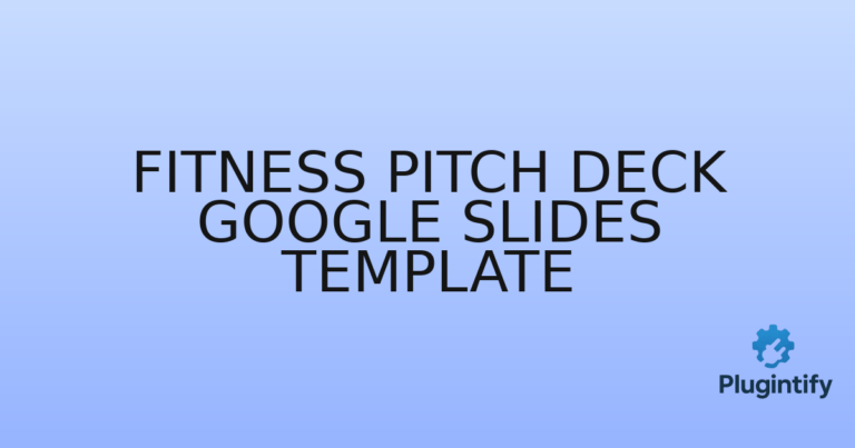 Read more about the article Fitness Pitch Deck Google Slides Template
