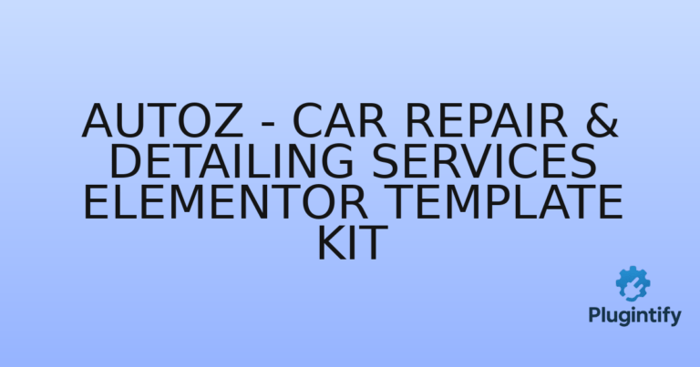 Read more about the article Autoz – Car Repair & Detailing Services Elementor Template Kit