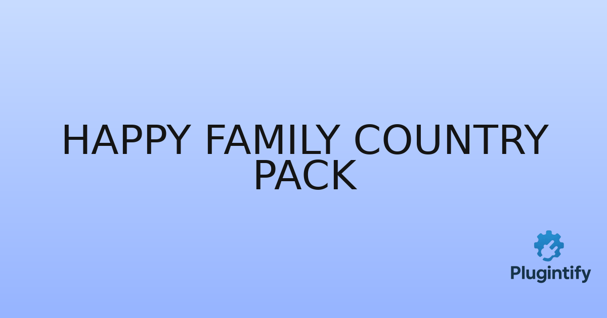 You are currently viewing Happy Family Country Pack