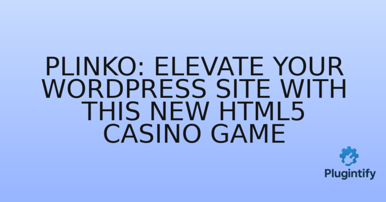 Read more about the article Plinko: Elevate Your WordPress Site with This New HTML5 Casino Game