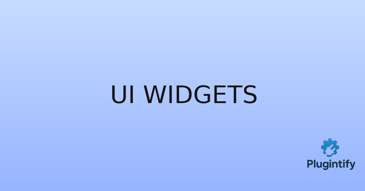 You are currently viewing UI Widgets