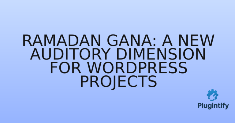 Read more about the article Ramadan Gana: A New Auditory Dimension for WordPress Projects