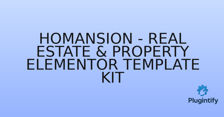 Read more about the article Homansion – Real Estate & Property Elementor Template Kit