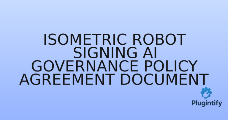 Read more about the article Isometric Robot Signing AI Governance Policy Agreement Document