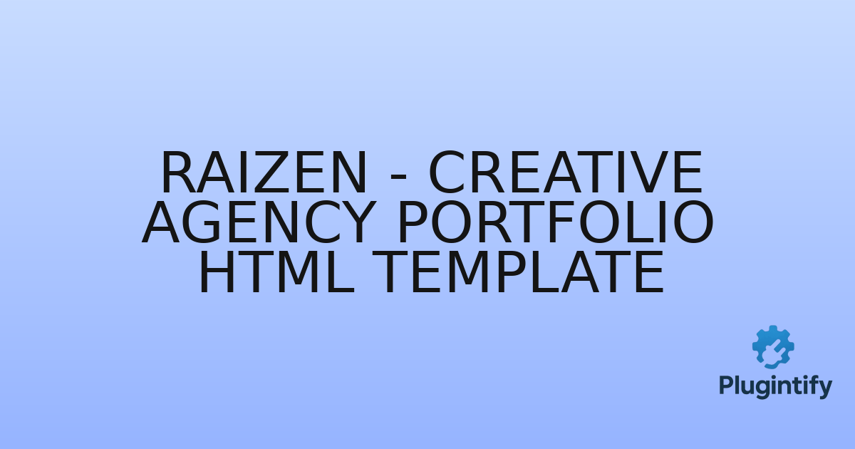 You are currently viewing Raizen – Creative Agency Portfolio HTML Template