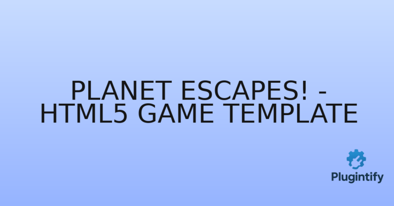 Read more about the article Planet Escapes! – HTML5 Game Template