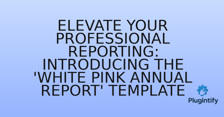 Read more about the article Elevate Your Professional Reporting: Introducing the ‘White Pink Annual Report’ Template