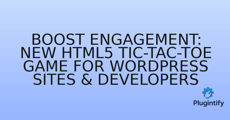 Read more about the article Boost Engagement: New HTML5 Tic-Tac-Toe Game for WordPress Sites & Developers