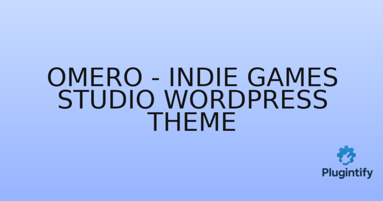 Read more about the article Omero – Indie Games studio WordPress Theme