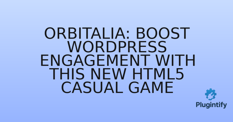 Read more about the article Orbitalia: Boost WordPress Engagement with This New HTML5 Casual Game