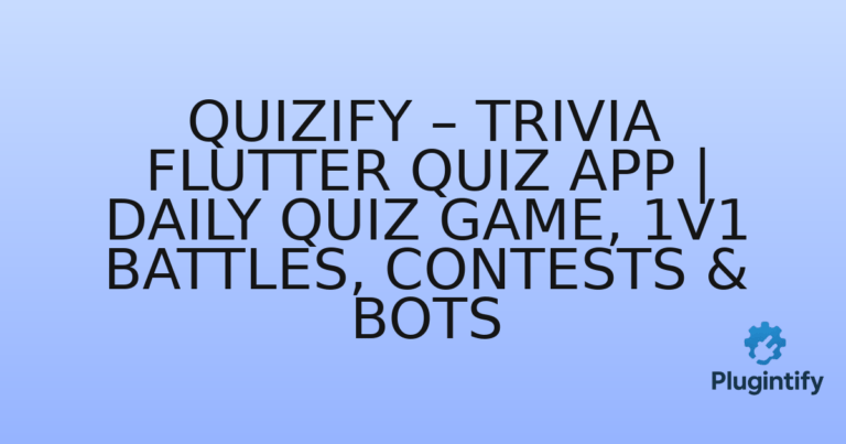 Read more about the article Quizify – Trivia Flutter Quiz App | Daily Quiz Game, 1v1 Battles, Contests & Bots