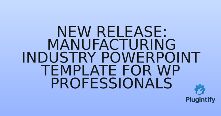 Read more about the article New Release: Manufacturing Industry PowerPoint Template for WP Professionals