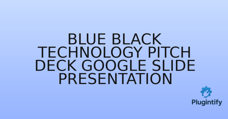 Read more about the article Blue Black Technology Pitch Deck Google Slide Presentation