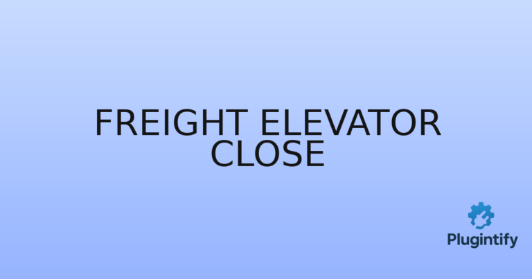 Read more about the article Freight Elevator Close