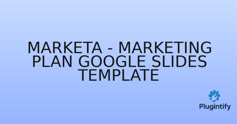 Read more about the article Marketa – Marketing Plan Google Slides Template