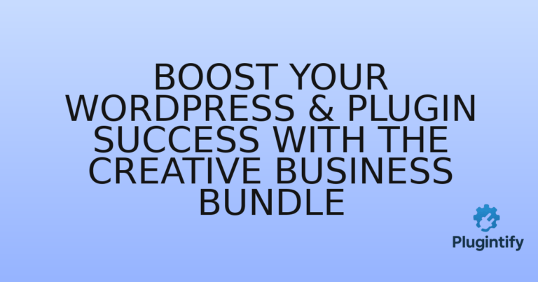 Read more about the article Boost Your WordPress & Plugin Success with the Creative Business Bundle