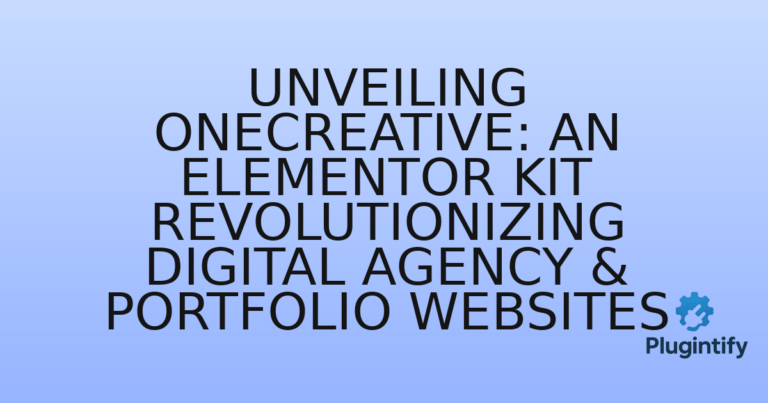 Read more about the article Unveiling OneCreative: An Elementor Kit Revolutionizing Digital Agency & Portfolio Websites