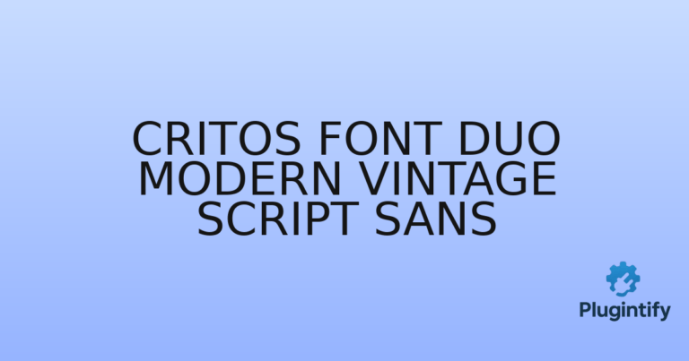Read more about the article Critos Font Duo Modern Vintage Script Sans
