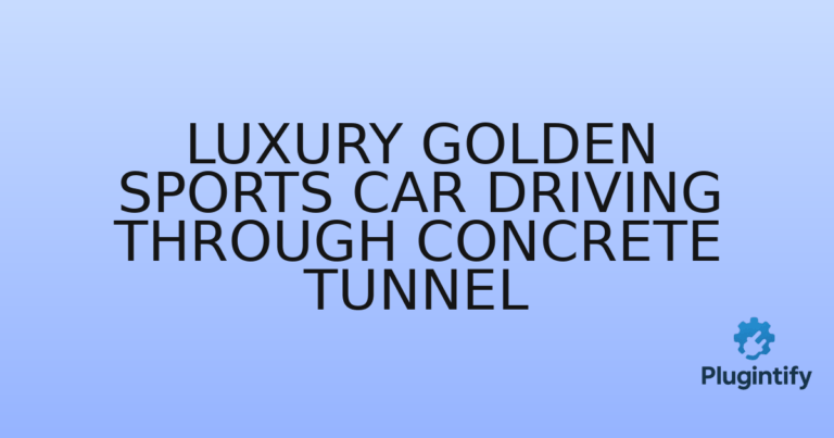 Read more about the article Luxury Golden Sports Car Driving through Concrete Tunnel