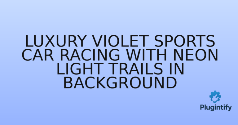 Read more about the article Luxury Violet Sports Car Racing with Neon Light Trails in Background