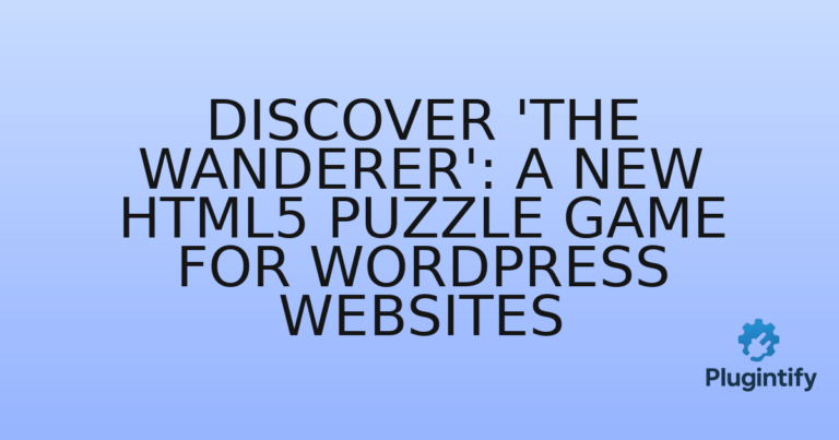 Read more about the article Discover ‘The Wanderer’: A New HTML5 Puzzle Game for WordPress Websites