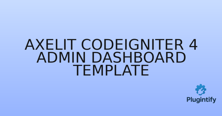 Read more about the article Axelit Codeigniter 4 Admin Dashboard Template