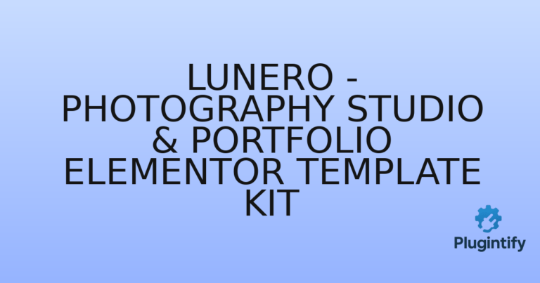 Read more about the article Lunero – Photography Studio & Portfolio Elementor Template Kit