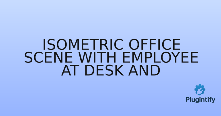 Read more about the article Isometric Office Scene with Employee at Desk and