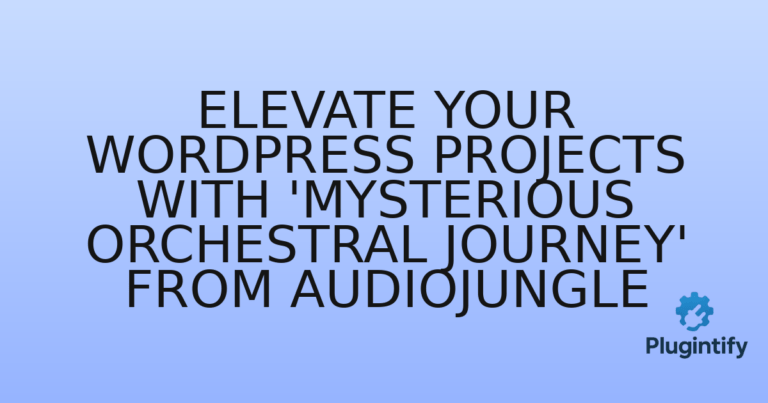 Read more about the article Elevate Your WordPress Projects with ‘Mysterious Orchestral Journey’ from Audiojungle