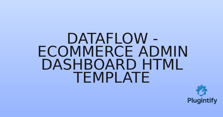 Read more about the article Dataflow – eCommerce Admin Dashboard HTML Template