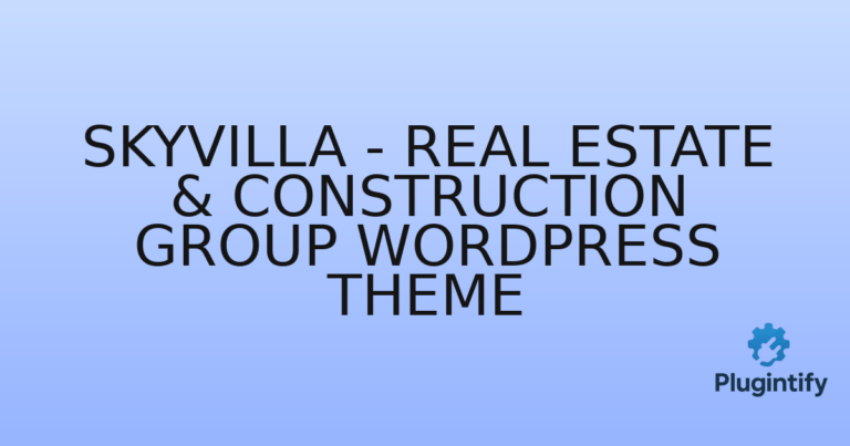 Read more about the article Skyvilla – Real Estate & Construction Group WordPress Theme