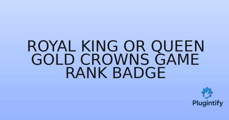 Read more about the article Royal King or Queen Gold Crowns Game Rank Badge