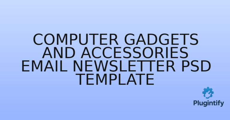 Read more about the article Computer Gadgets and Accessories Email Newsletter PSD Template