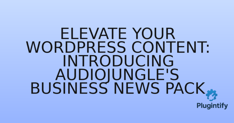 Read more about the article Elevate Your WordPress Content: Introducing Audiojungle’s Business News Pack
