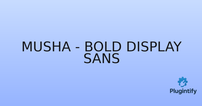 Read more about the article Musha – Bold Display Sans