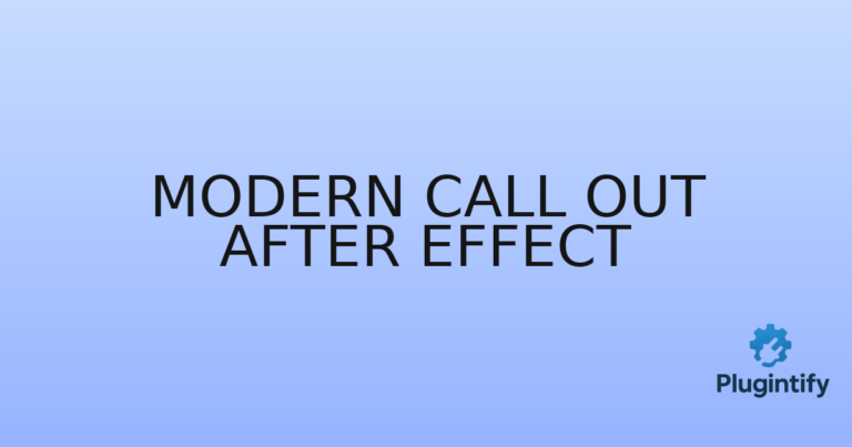 Read more about the article Modern Call Out After Effect